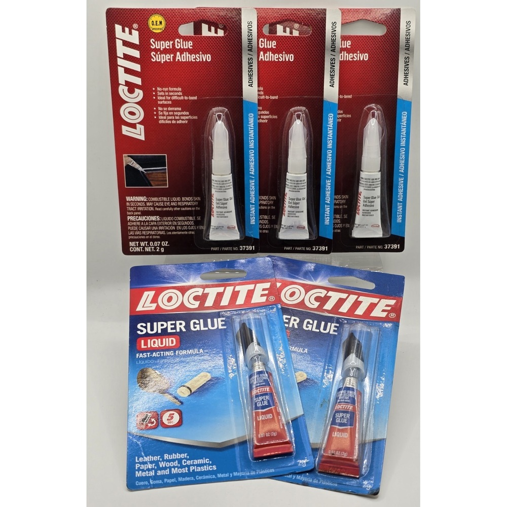 5 Pack - Loctite Quick Gel Super Glue Adhesives‎ - #PM37391